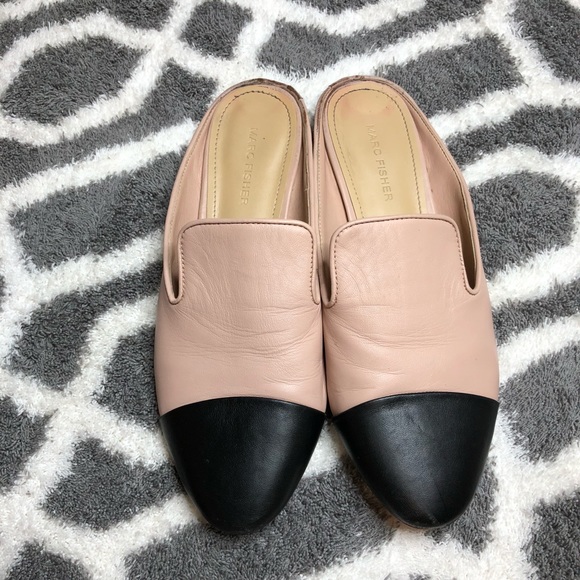 💫MARC FISHER ANALISE FLAT MULE size 8.5M pink/blk - Picture 7 of 8